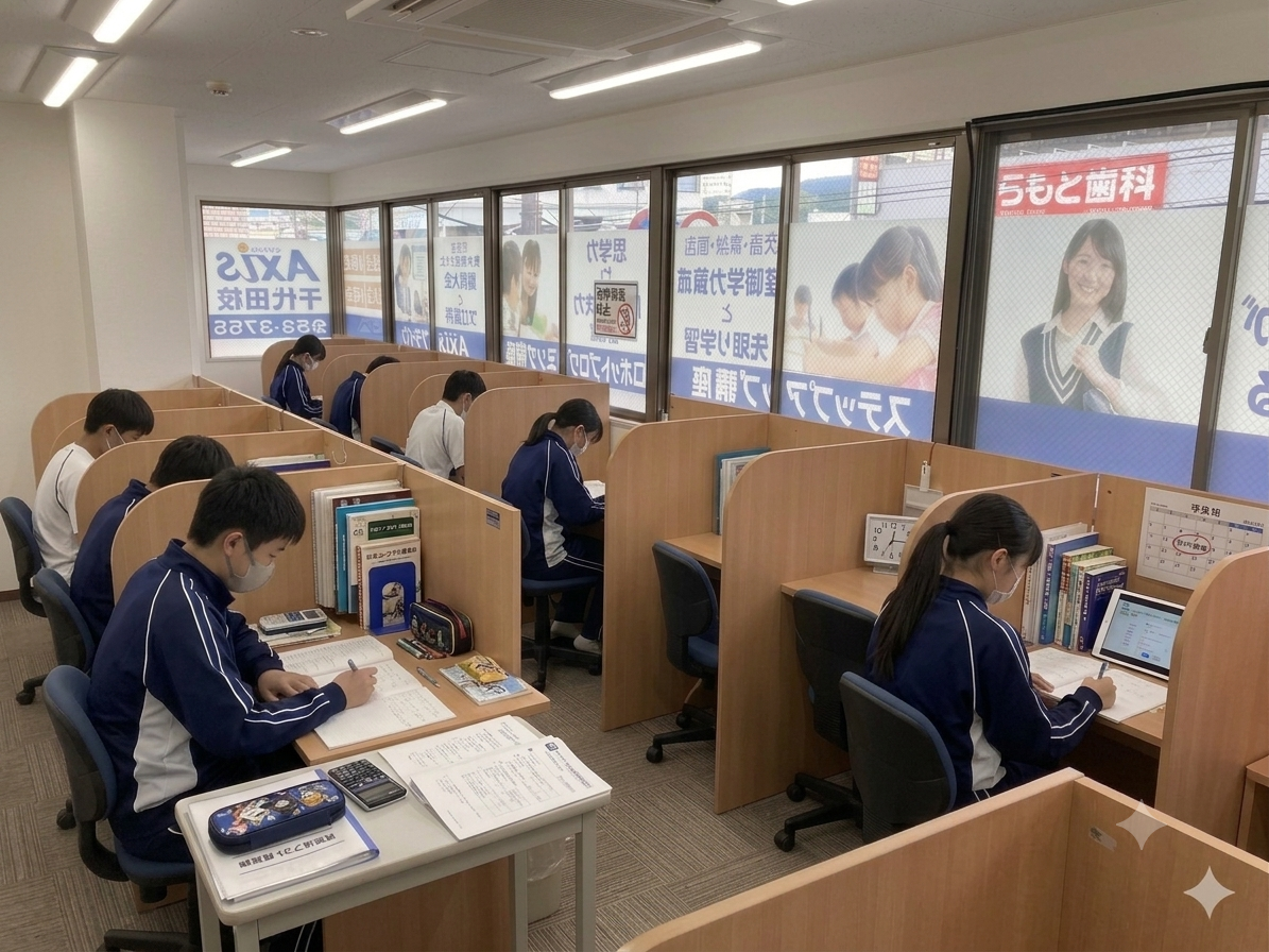 個別指導Axis千代田校の定期テスト対策に使える自習室