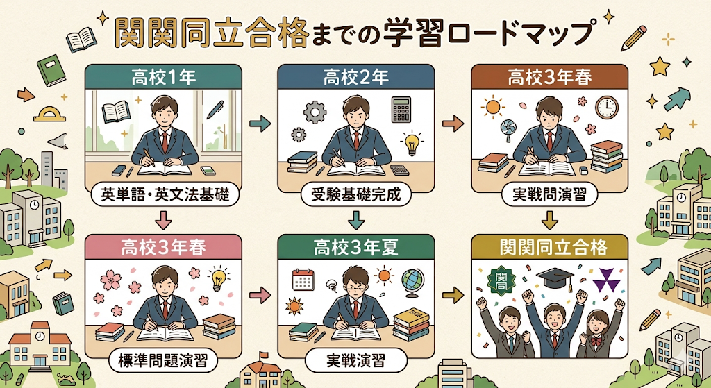 関関同立合格までの学年別学習ロードマップ