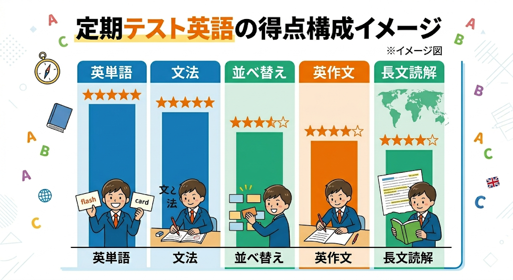 中学英語の定期テストで重要な学習項目