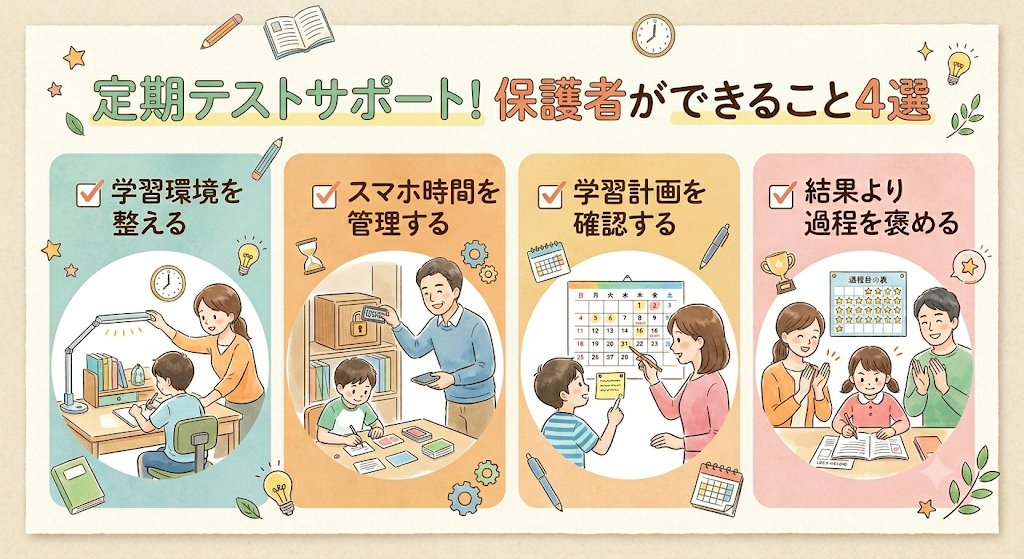 長野中学校の定期テストに向けて保護者ができるサポート