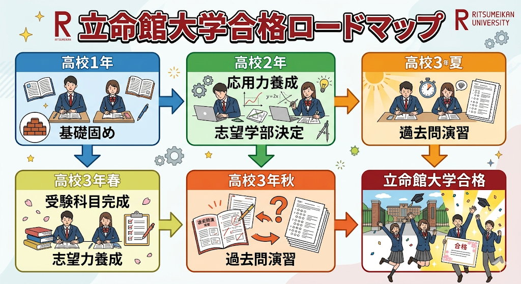 河内長野市の高校生向け立命館大学合格までの学習ロードマップ