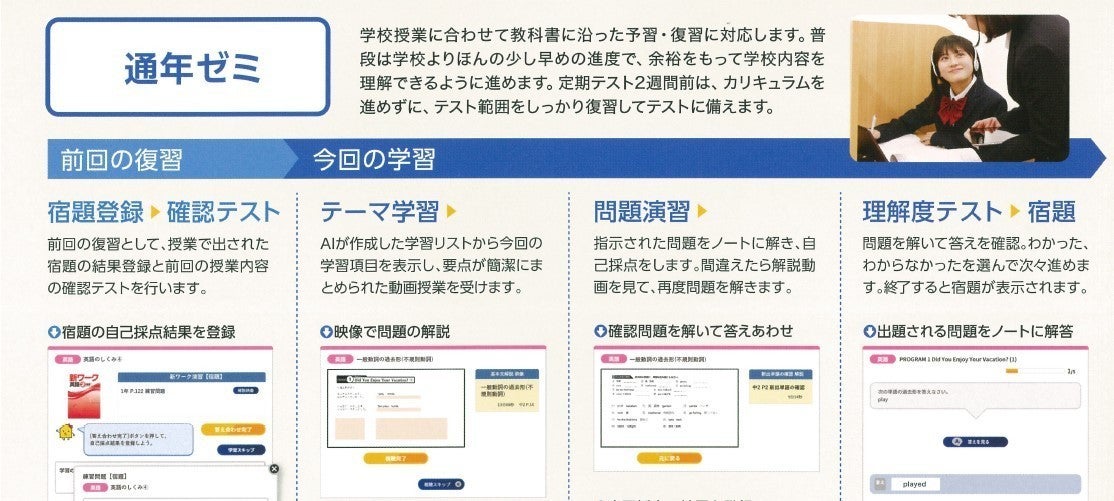 橘通校 AxisPLUS（公立中学生対象）　定期テスト対策は万全！