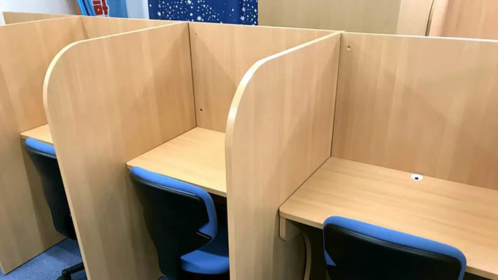 泡瀬校 自習ブース完備！いつでも自由に使えます！