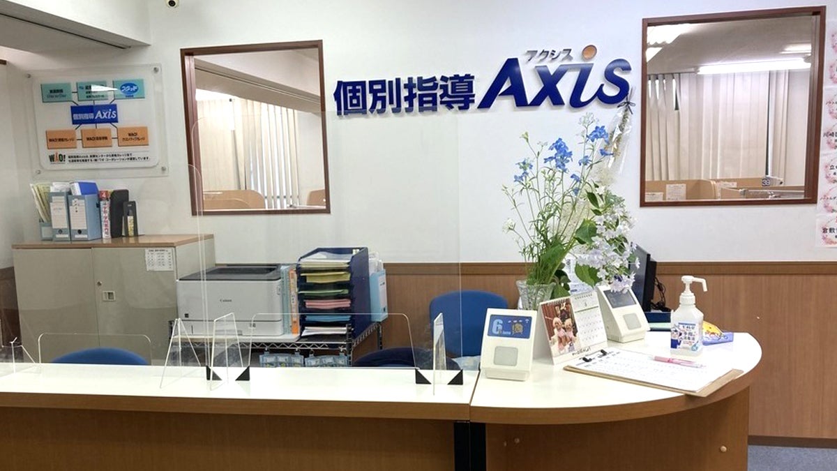 茶屋町駅前校 受付スペースは、気持ちを切り替えることのできる場所。