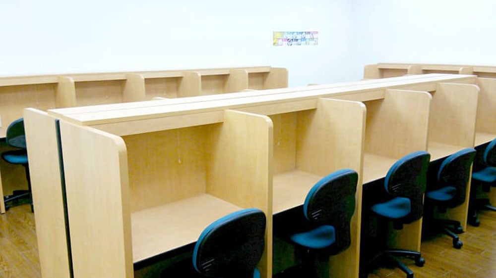 三木校 いつでも利用可能な自習スペースです。