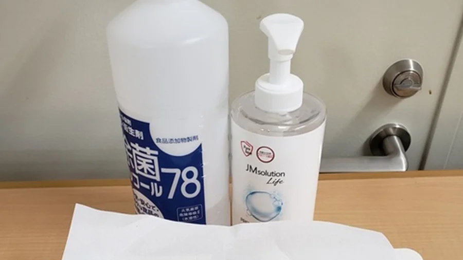 草津校 感染症対策にもしっかり気を配ります。