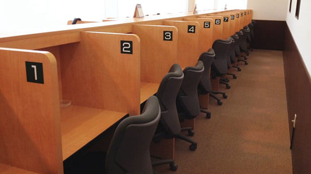 山口中央校 自習ブース完備!いつでも自由に使えます！