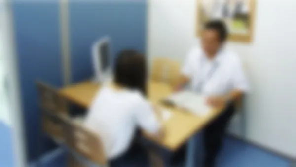 東福山駅前校 保護者懇談や生徒面談で使用する面談スペースです。