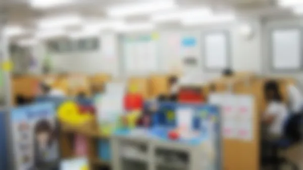 城内校 自習や映像講座のブースです。