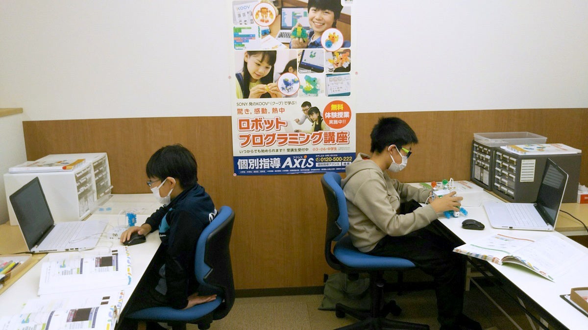 羽鳥校 ２Ｆのプログラミングスペースになります。