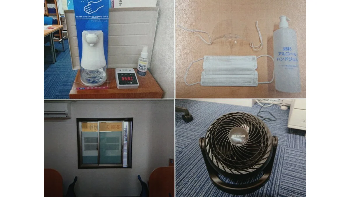 志津校 新型コロナウイルス対策をしています