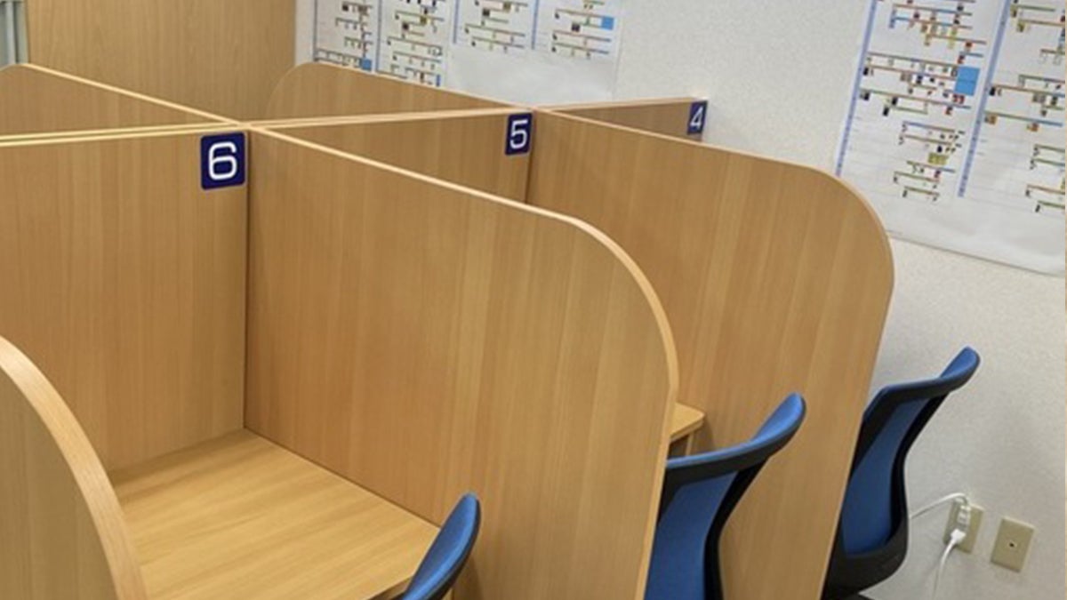 赤田校 授業のある日もない日も利用できる自習室を完備！