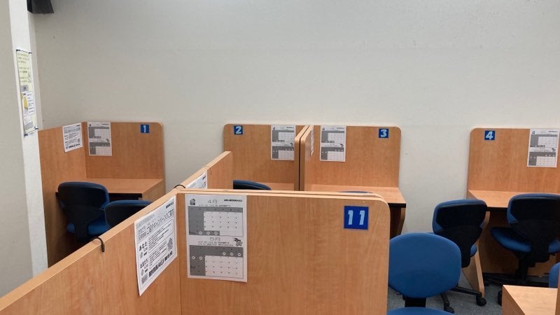 御坊校 指導ブースです。