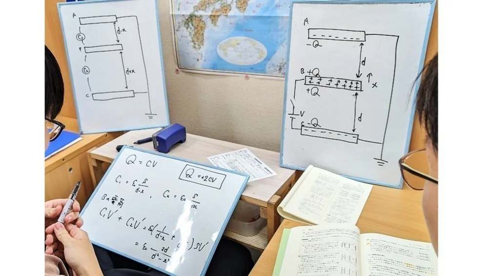 紀三井寺校 紀三井寺校の名物!?ホワイトボードを使った個別指導