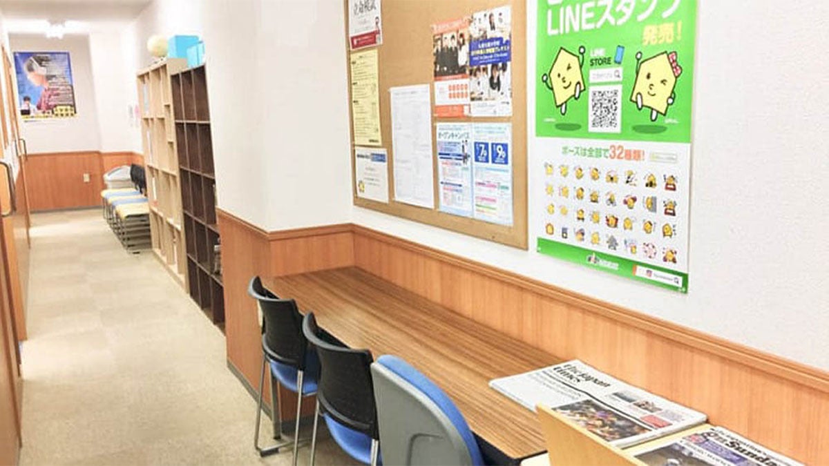 新札幌校 授業・自習の間にひと休み。